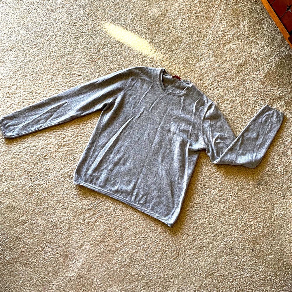 Cuyana Cashmere Crew Neck Gray Sweater